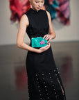 Gatsby Sleeveless Slit Cheongsam - Black / Chambray