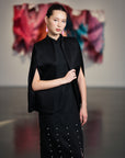 Gatsby Sleeveless Slit Cheongsam - Black / Chambray