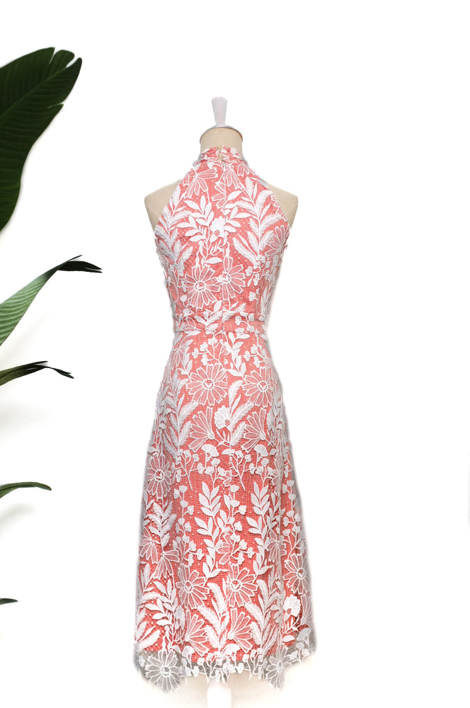
            
                Load image into Gallery viewer, Rhea Lace Halter Dress - Rose
            
        