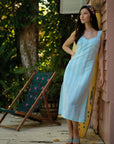 Brighton Column Midi Dress - Turquoise Stripes
