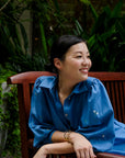 Forget-Me-Not Embroidered Shirt Dress