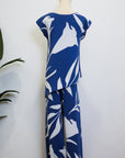 TMP Knits Reversible Two-Piece Pants Set - Blue & White