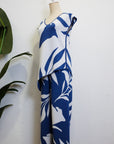 TMP Knits Reversible Two-Piece Pants Set - Blue & White