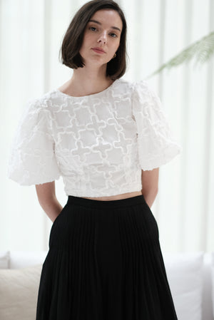 Palazzo Pleated Pants - Black