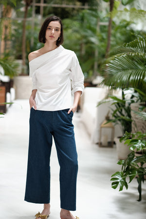 Blanc Asymmetrical Shirt (BACKORDER)