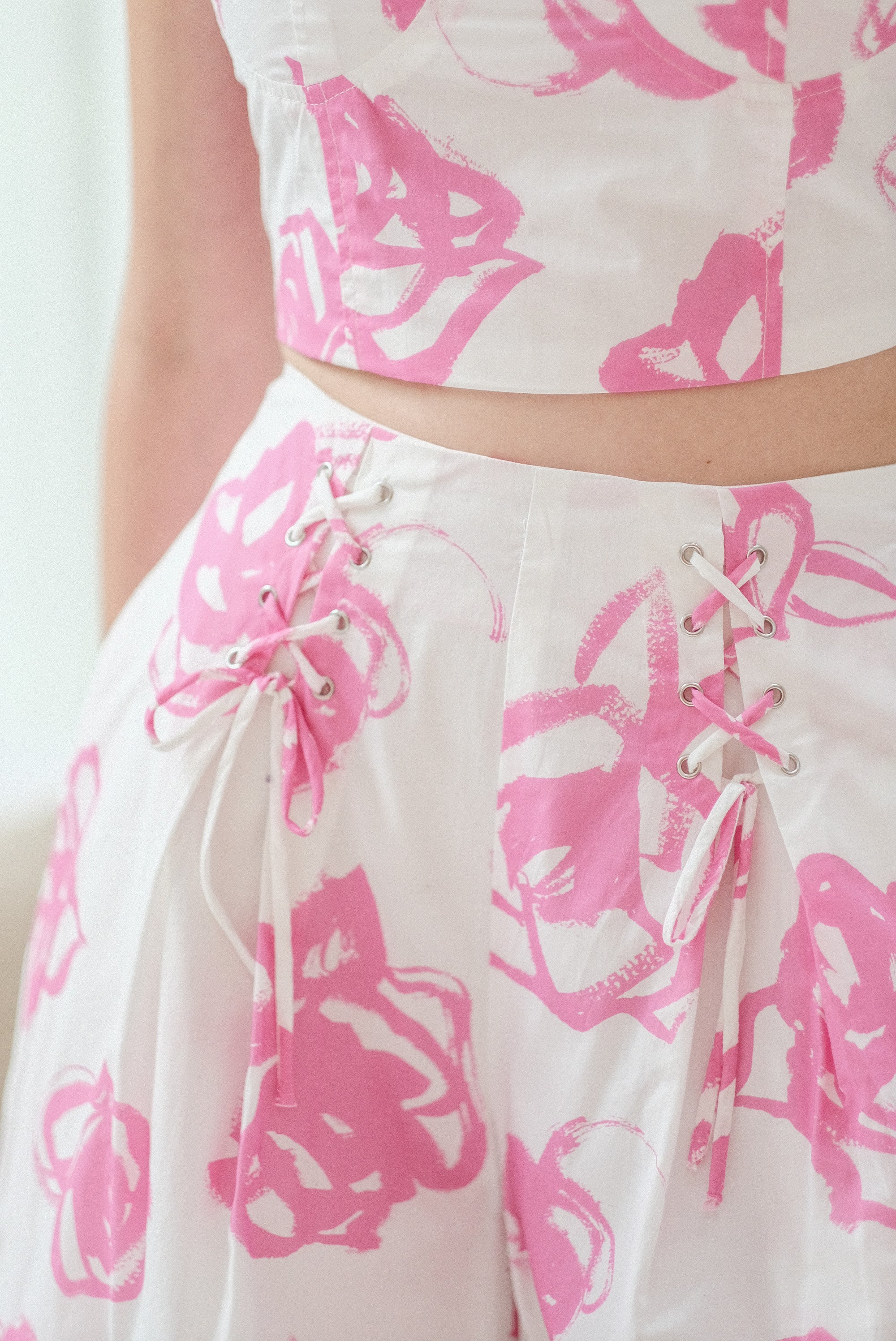Abbey Shorts Set - Pink Floral