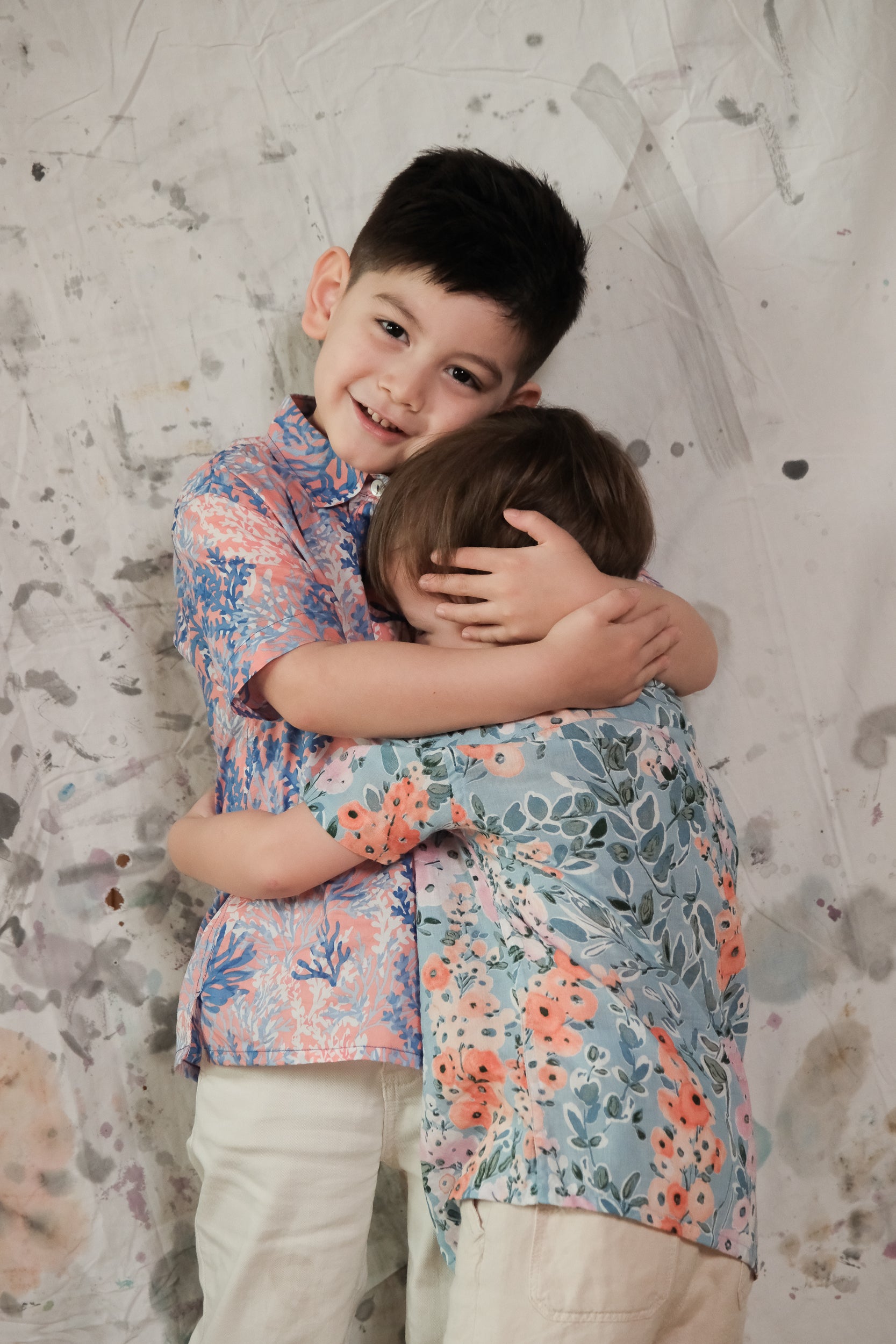 Lil&#39; Man Lyon Shirt - Blue Floral