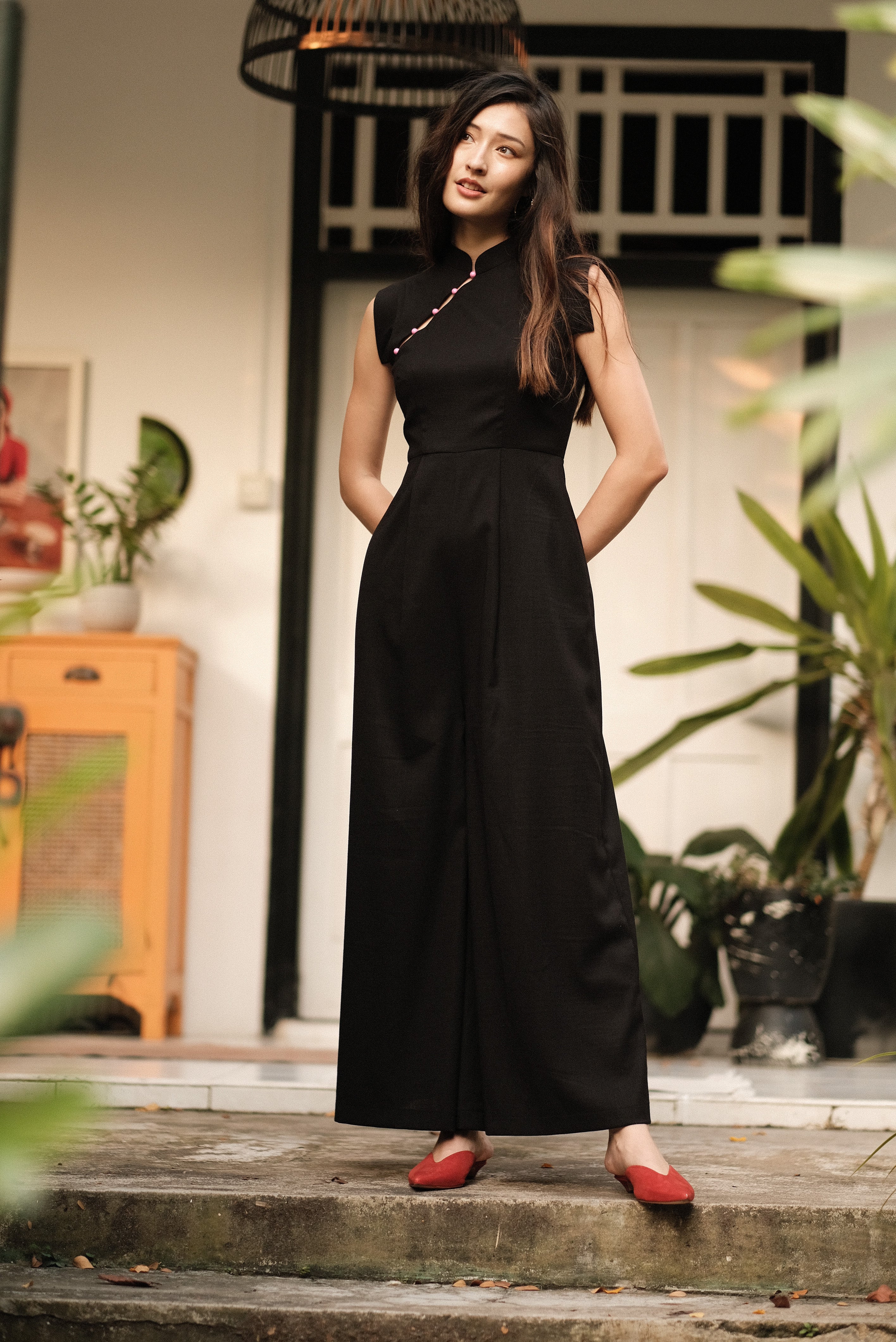 Ava Maxi Jumpsuit - Black / Royal Purple (Pre-Order) – The Missing