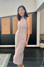 Chelsea Halter Tweed Cheongsam - Pastel