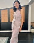 Chelsea Halter Tweed Cheongsam - Pastel