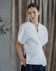 Sana Beaded Cinchable Shirt BACKORDER