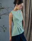 Gara Asymetrical Top - Gingham / Stripes BACKORDER