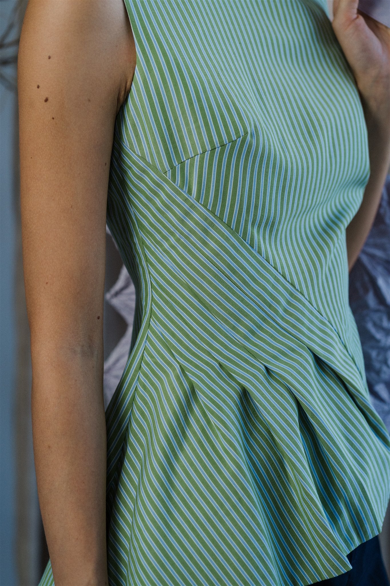 Gara Asymetrical Top - Gingham / Stripes BACKORDER