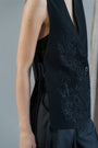 Hikari Beaded Vest - Black / White PREORDER