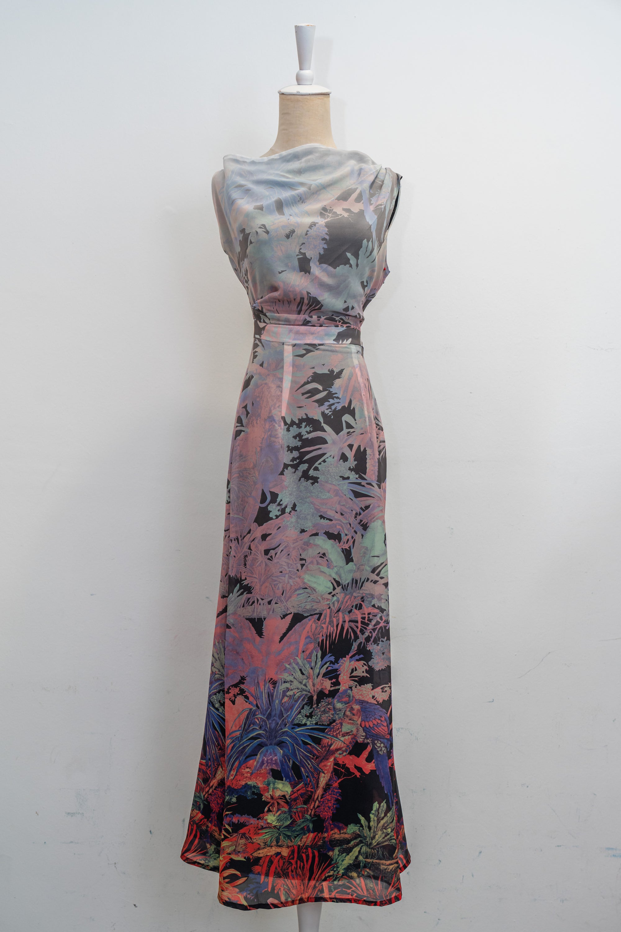 Sorrento Asymmetrical Dress - Mystic Jungle