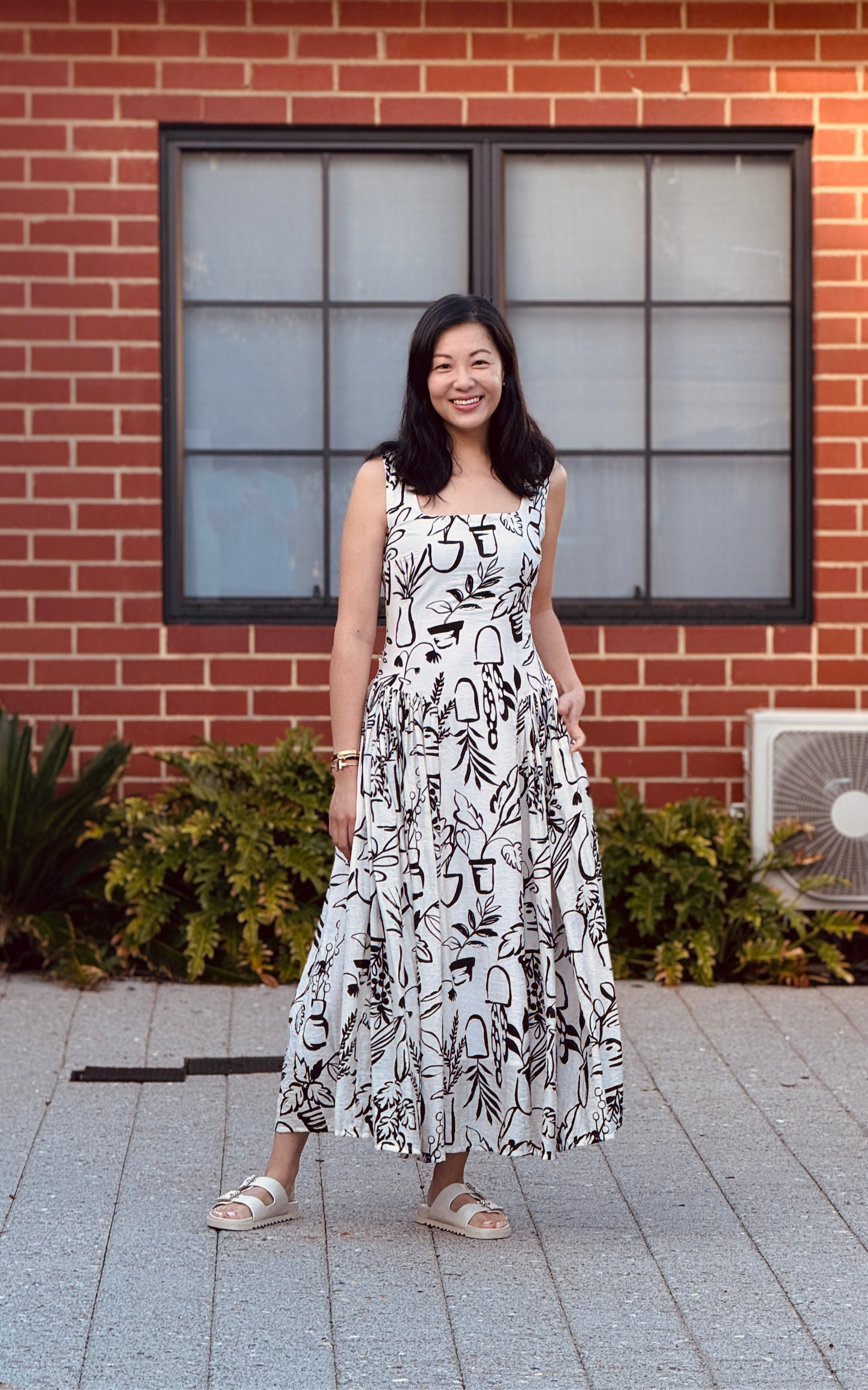 Caffeine-Fix Drop Waisted Maxi Dress