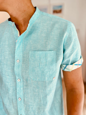 
            
                Load image into Gallery viewer, Cecile Men&amp;#39;s Shirt - Chambray Green
            
        