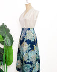 Blue Phoenix Brocade Skirt