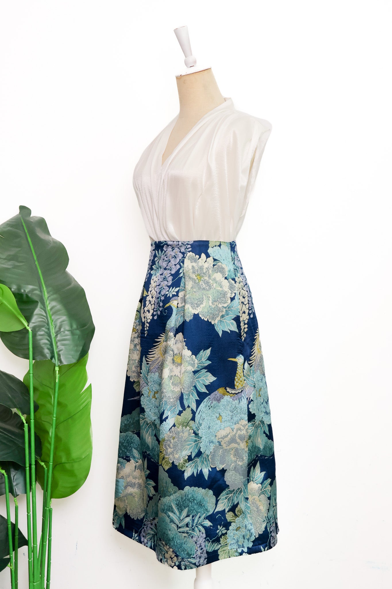 Crystal Pleated V-Neck Top