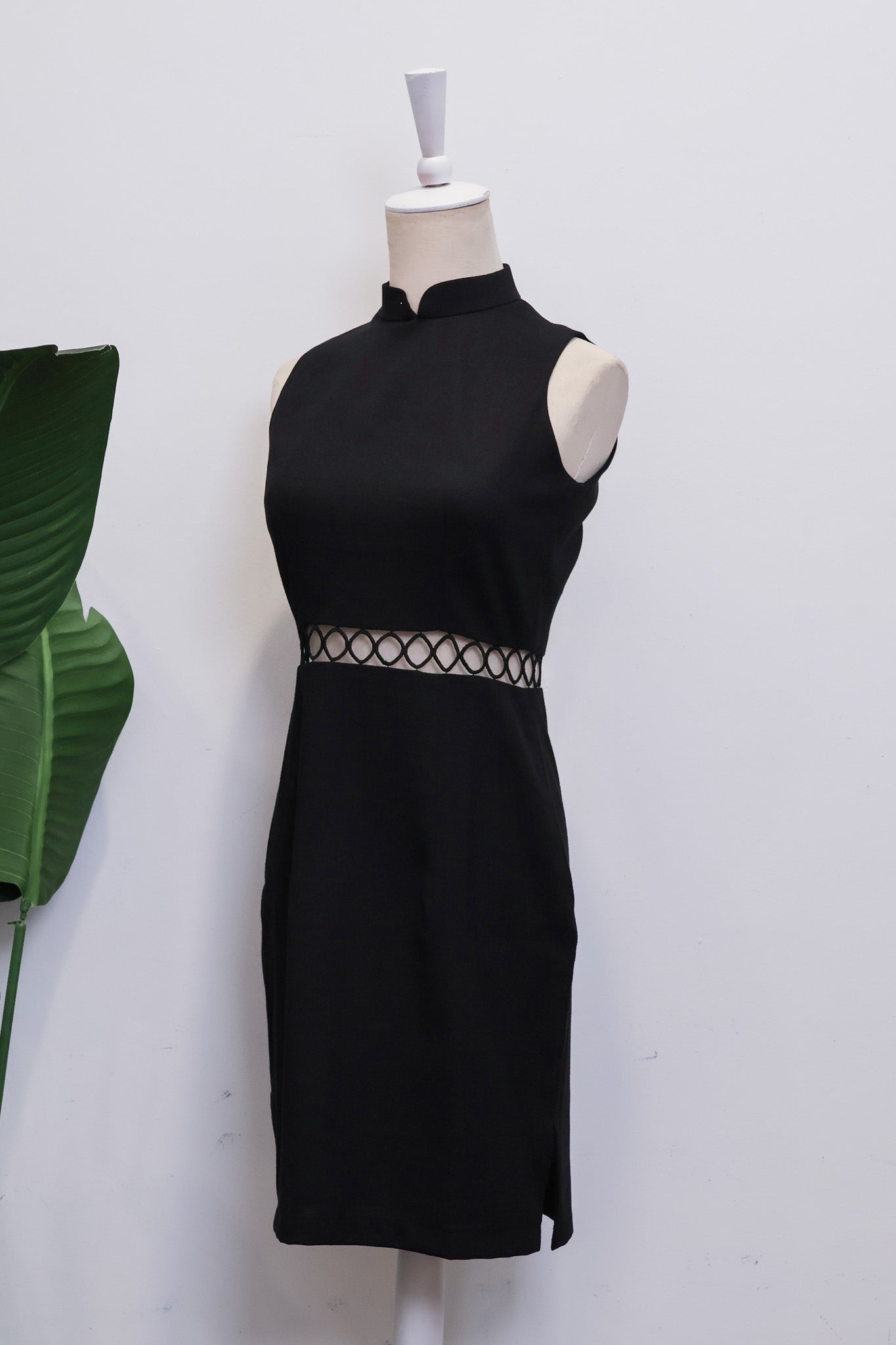 Caryn Cheongsam - Black / Emerald