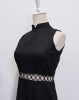 Caryn Cheongsam - Black / Emerald