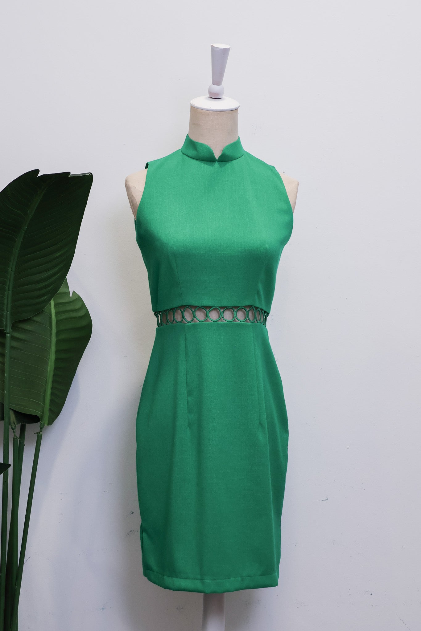 Caryn Cheongsam - Black / Emerald