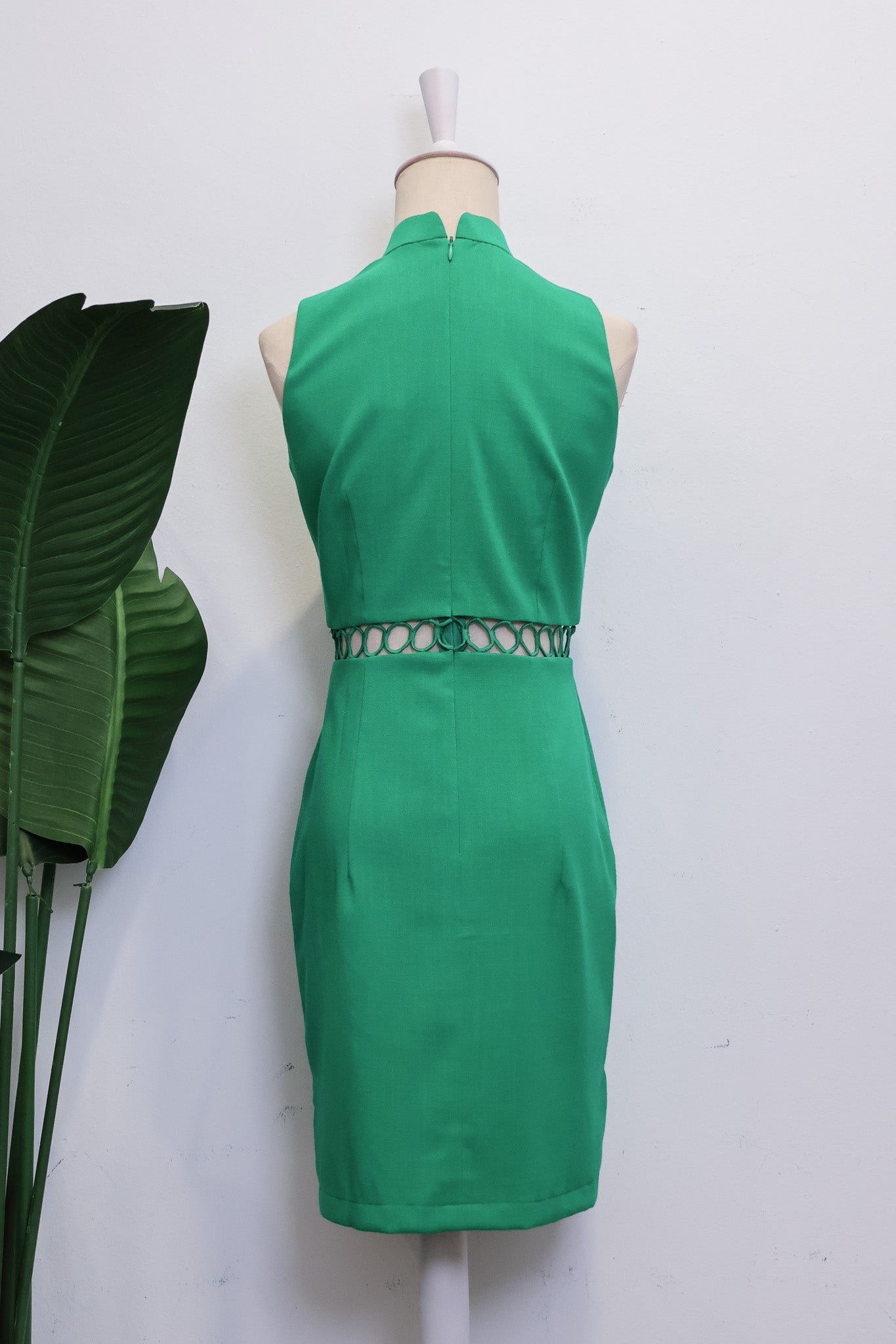 Caryn Cheongsam - Black / Emerald