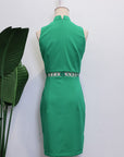 Caryn Cheongsam - Black / Emerald