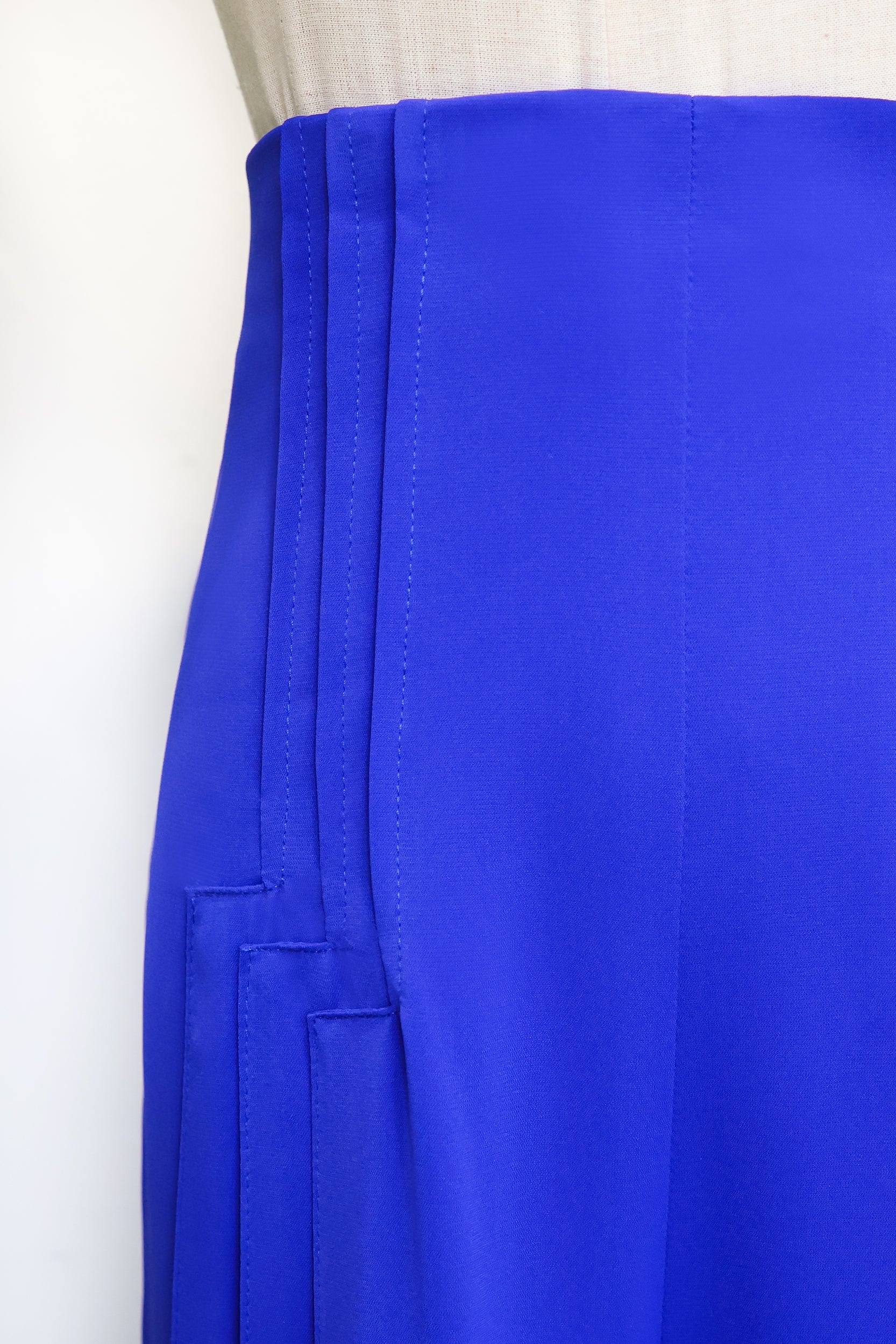 Penelope Pleated Pants - Cobalt / Emerald / Black