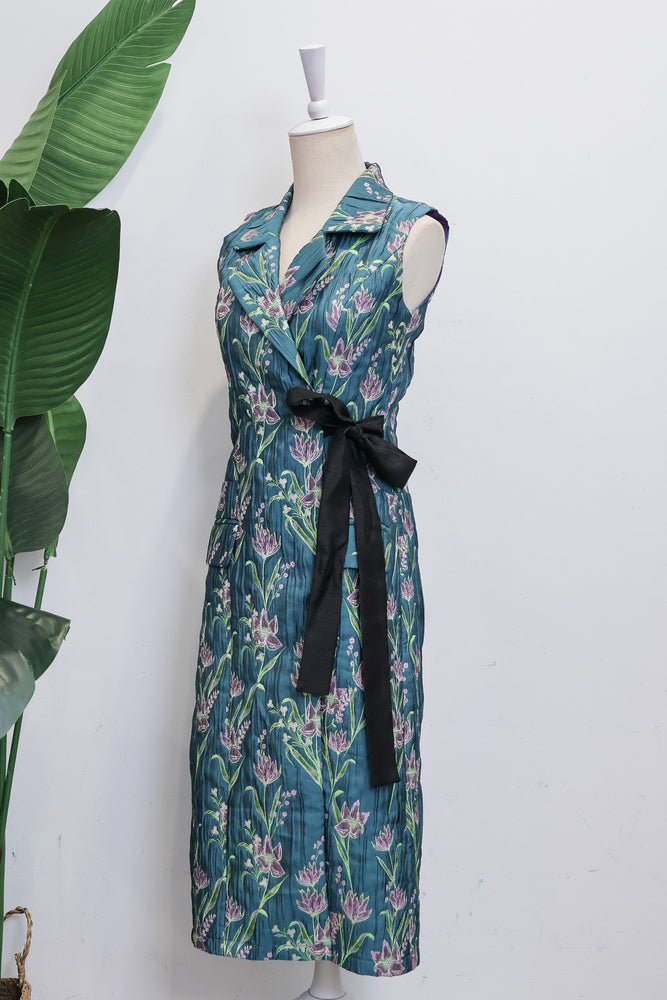 
            
                Load image into Gallery viewer, Emmeline Jacquard Wrap Dress
            
        
