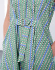 Faye Belted Dress - Black & White