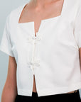 Loren Cropped Top - Black / White