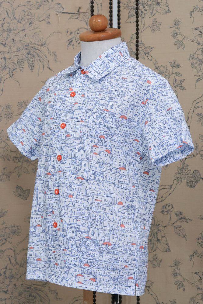 
            
                Load image into Gallery viewer, Lil&amp;#39; Man Santorini Shirt (Shirt Collar)
            
        