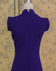 Ava Fitted Midi Cheongsam - Teal / Royal Purple / Coral (Pre-order)