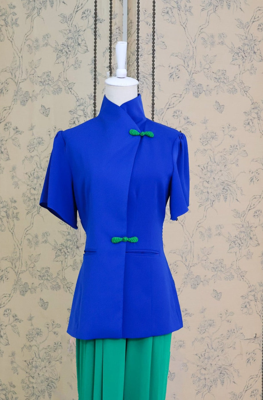 Samfu Jacket Top - Cobalt / Black