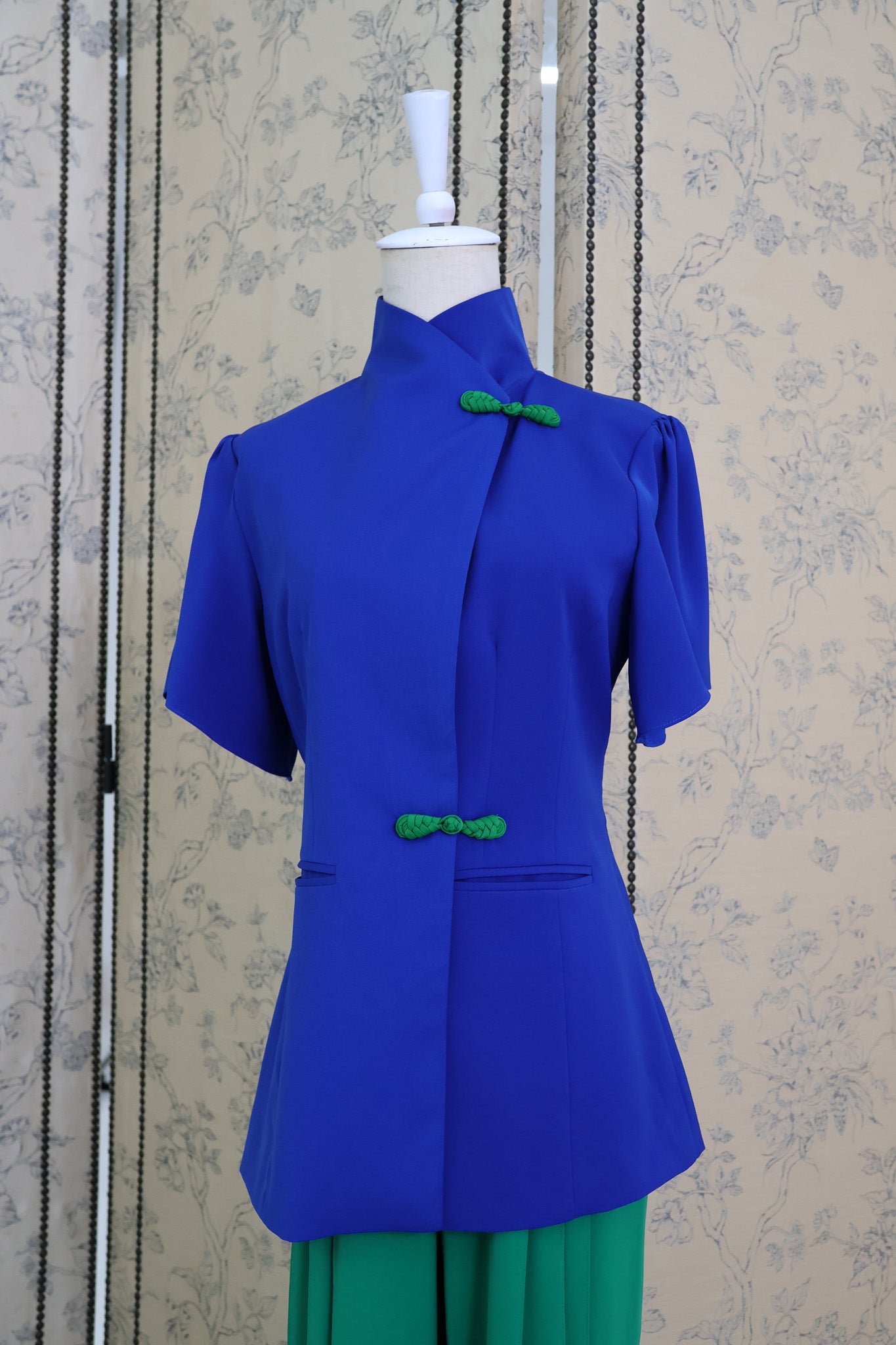 Samfu Jacket Top - Cobalt / Black