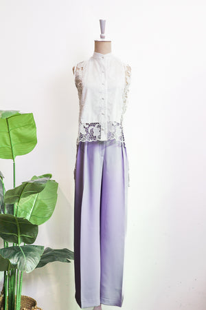 Cruz High-Waisted Tailored Pants - Lilac (Backorder)