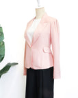Nola Tailored Blazer - Blush Pink / White / Navy