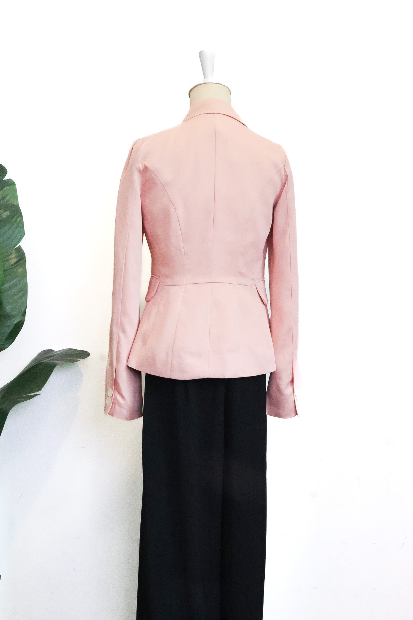 Nola Tailored Blazer - Blush Pink / White / Navy