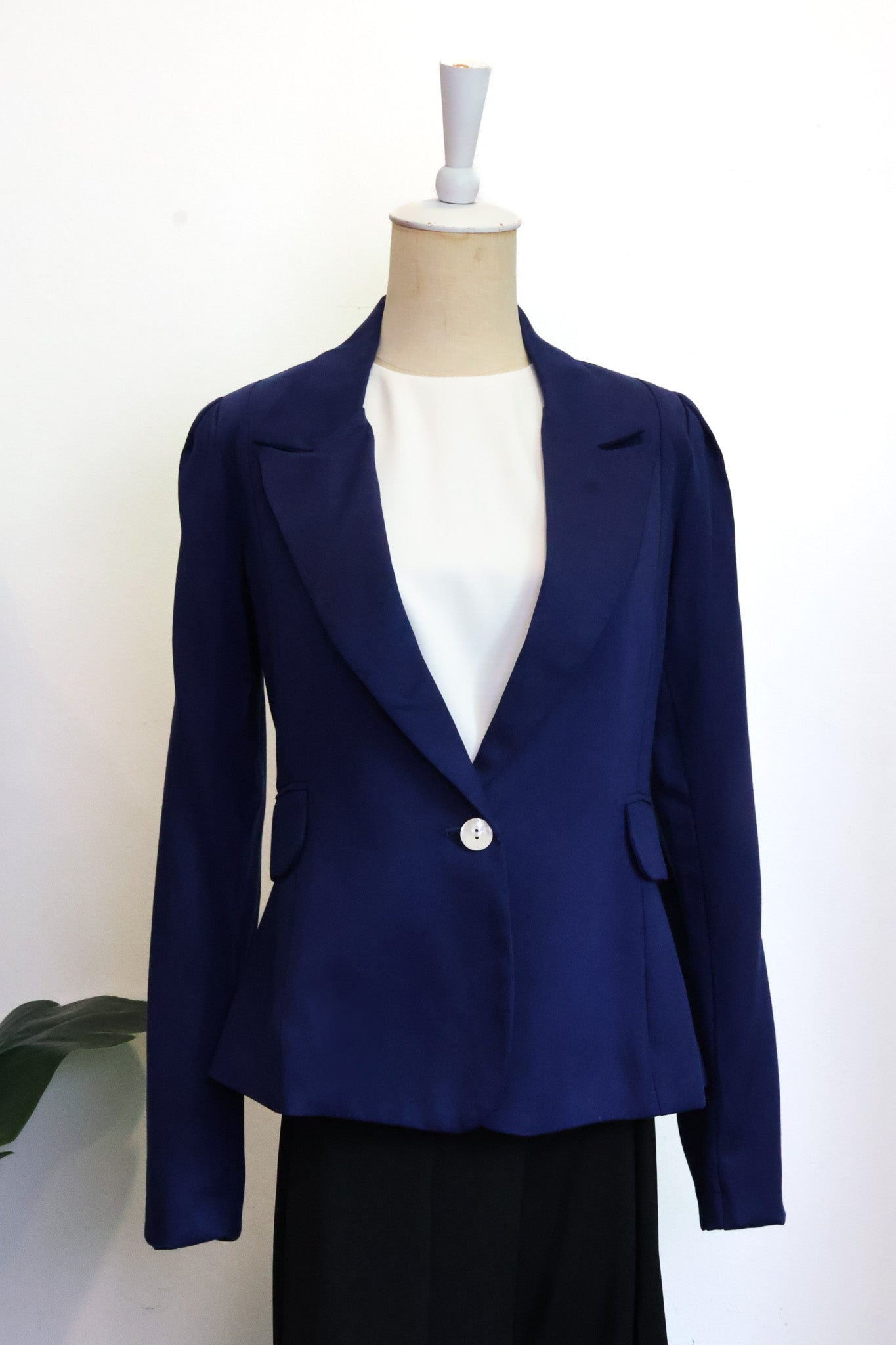 Nola Tailored Blazer - Blush Pink / White / Navy