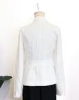 Nola Tailored Blazer - Blush Pink / White / Navy