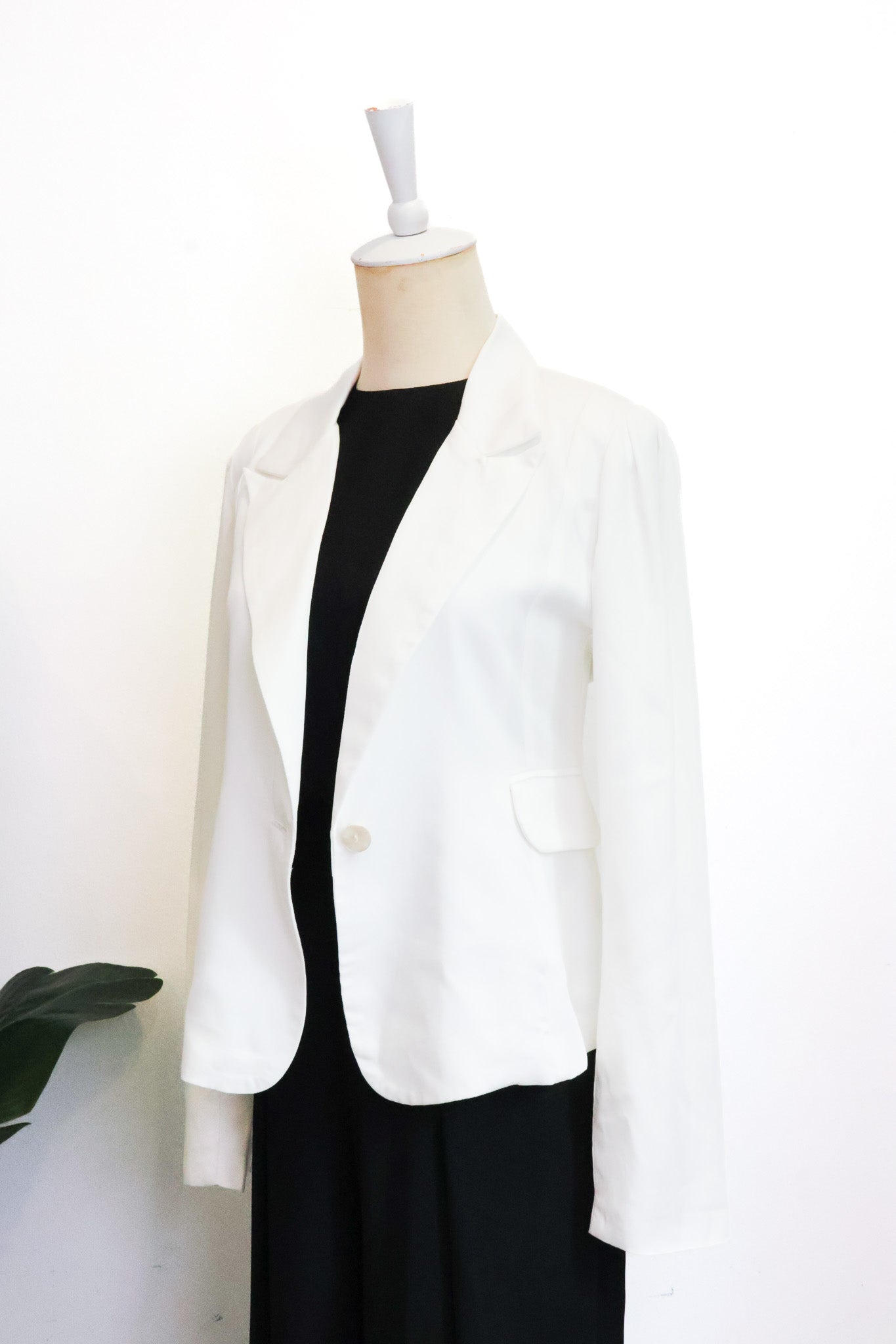 Nola Tailored Blazer - Blush Pink / White / Navy