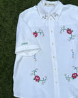 TMP x MarchMay Linen Shirt- Cross Stitch Bloom (BACKORDER)