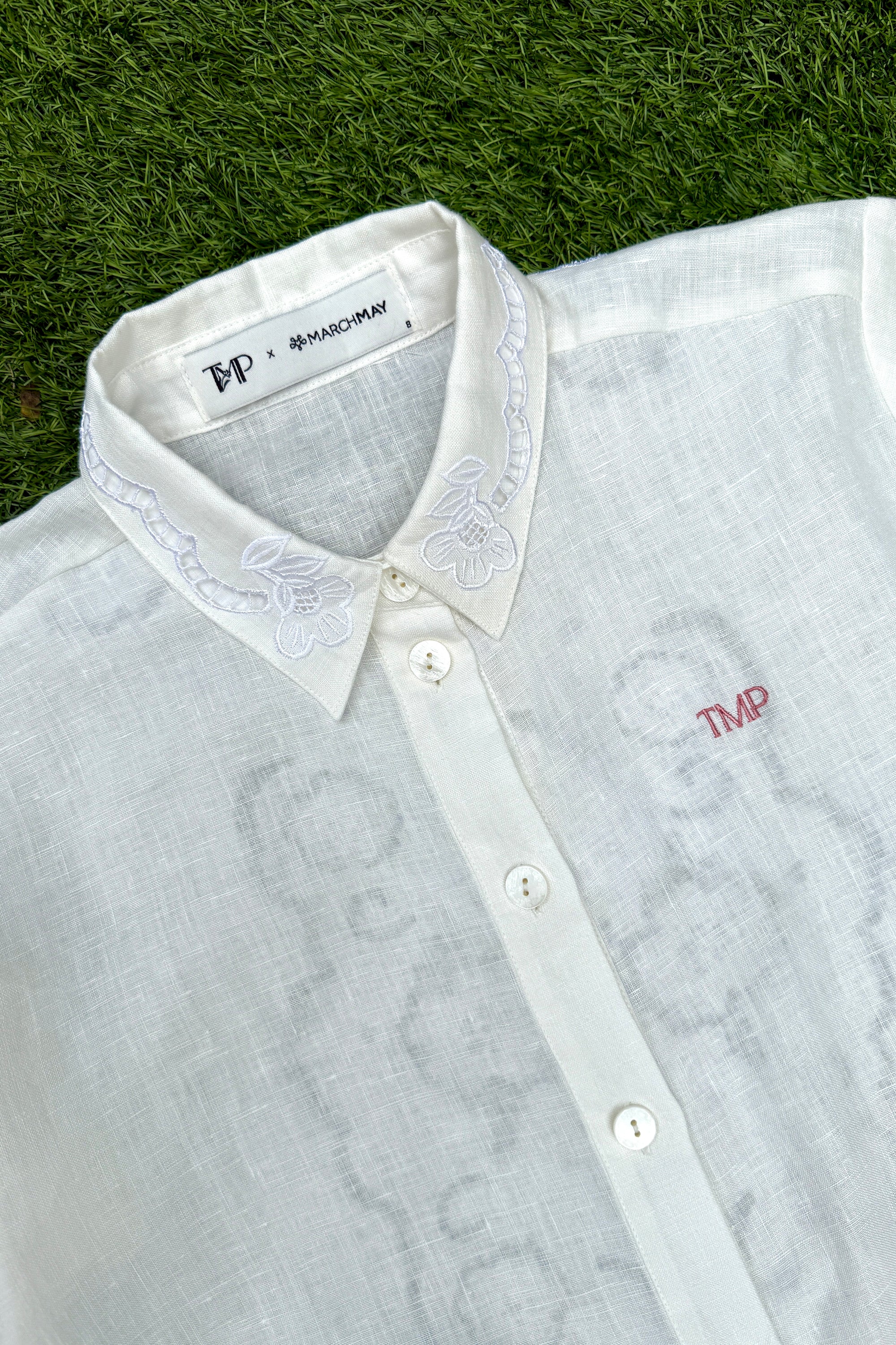 TMP x MarchMay Linen Shirt - White (BACKORDER)