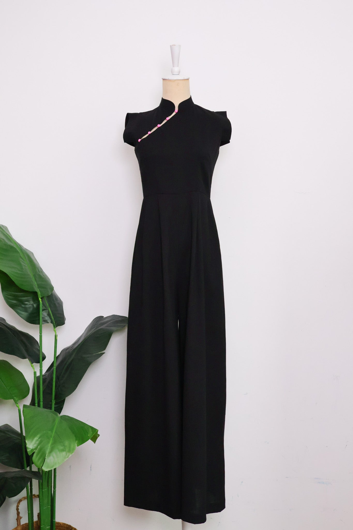Ava Maxi Jumpsuit - Black / Royal Purple ( Pre-order )