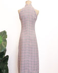 Chelsea Halter Tweed Cheongsam - Pastel