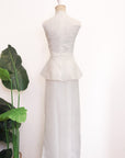 Viola Textured Maxi Skirt Set - Lime / White