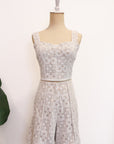 Wes Bustier Top - Ivory Geo Lace