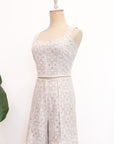 Wes Bustier Top - Ivory Geo Lace
