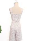 Wes Bustier Top - Ivory Geo Lace